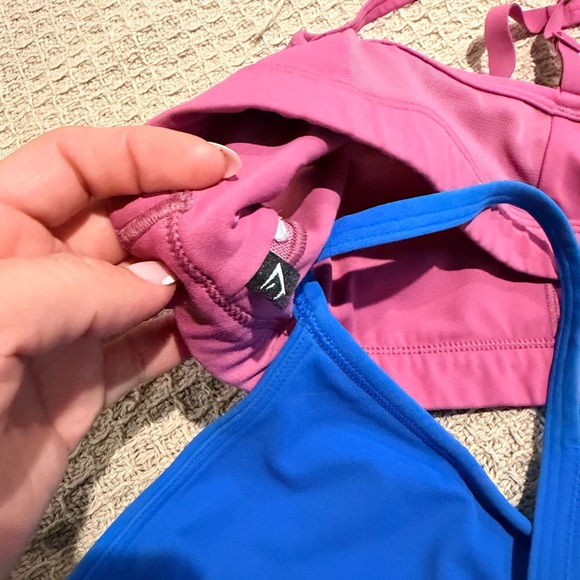 Gymshark Strappy Sports Bra Duo — Magenta & Royal Blue - Picture 5 of 6